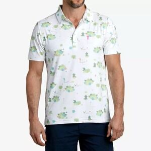 William Murray BEEP BEEP Golf Polo Shirt XXL Cactus Roadrunner Desert White OOP